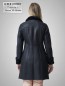 Preview: echte Damen Lammfelljacke Lammfellmantel schwarz figurbetont