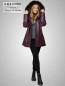 Preview: Hochwertiger Damen-Leder-Parka mit Kapuze