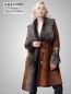Preview: brauner Damen Lammfellmantel aus 1A Toskanalamm mit leichtem Vintage-Charakter