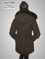 Preview: Damen Lammfelljacke mit abnehmbarer Kapuze