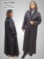 Preview: extra langer brauner Damen Lammfellmantel
