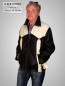 Preview: leichte lange Herren Lederjacke schwarz