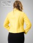 Preview: kurze gelbe Damen-Lederjacke mit Reißverschluss Stehkragen