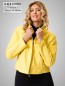 Preview: kurze gelbe Damen-Lederjacke mit Reißverschluss