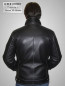 Preview: schwarze kurze Herren Lammfelljacke