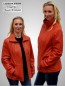 Preview: Damen Lederjacke schick orange Lammnappa