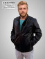 Preview: Herren Biker Lederjacke schwarz