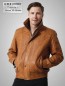 Preview: Lederjacke Herren echt kurz braun