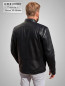 Preview: Herren Biker Lederjacke schwarz