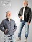 Preview: kurze Herren Lederjacke schwarz mit rausnehmbarem steppfutter