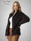 Preview: Strick-Jacke mit Kaninchenfell
