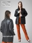 Preview: leichte lange schwarze Damen Lederjacke mit Reißverschluss