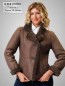 Preview: kurze Damen Lammfelljacke aus braun