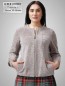 Preview: schicke kurze Damen Lammfelljacke ohne Kragen