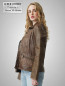 Preview: halblange Damen-Lederjacke braun