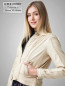 Preview: Damen Lederjacke kurz in grün und beige