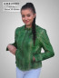 Preview: kurze grüne Damen Lederjacke