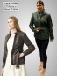 Preview: Halblange leichte Damen-Lederjacke mit Taillengürtel