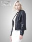 Preview: leichte Damen Lederjacke mit Stehkragen