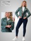 Preview: kurze Damen Lederjacke schräger Reißverschluss echtes Leder grün
