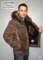 Preview: Herren Lammfelljacke mit Kapuze