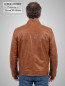 Preview: kurze Herren Biker Lederjacke cognac