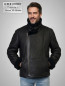 Preview: schwarze Herren Lammfelljacke
