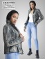 Preview: extravagante Damen-Lederjacke kurz