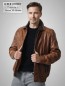 Preview: Herren Lederjacke kurz braun echt