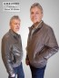 Preview: leichte echte Herren Lederjacke Blouson grau