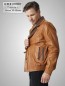 Preview: Blouson aus Leder Herren Jacke cognac kurz echtes Leder