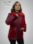 Preview: kurze Damen Lammfelljacke in rot