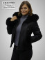 Preview: leichte kurze Damen Lammfelljacke in schwarz