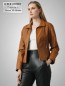 Preview: kurze leichte Damen-Lederjacke in Lammnappa