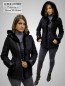 Preview: kurze Damen Lammfelljacke mit Kapuze