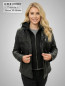Preview: kurze Damen Lederjacke Biker schwarz