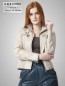 Preview: kurze Damen Lederjacke figurbetont mit Stehkragen