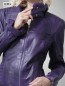 Preview: stylische kurze Damen Lederjacke lila Lammnappa
