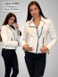 Preview: kurze weisse Damen Lederjacke