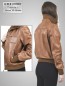 Preview: kurze Damen Lederjacke Blouson Strickbund