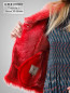 Preview: rote kurze Damen Lammfelljacke