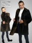 Preview: echte lange Damen Lammfell Wendejacke schwarz