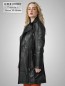 Preview: Damen Lederkurzmantel schwarz