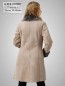 Preview: lange Damen Lammfelljacke figurbetont echt schick hell