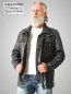 Preview: sportliche lange Herrenlederjacke