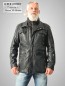 Preview: sportliche lange Herrenlederjacke