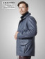 Preview: sportliche lange Herren Lederjacke