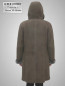 Preview: lange Damen Lammfelljacke mit Kapuze