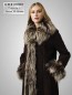 Preview: braune lange Lammfelljacke Damen