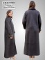 Preview: extra langer brauner Damen Lammfellmantel